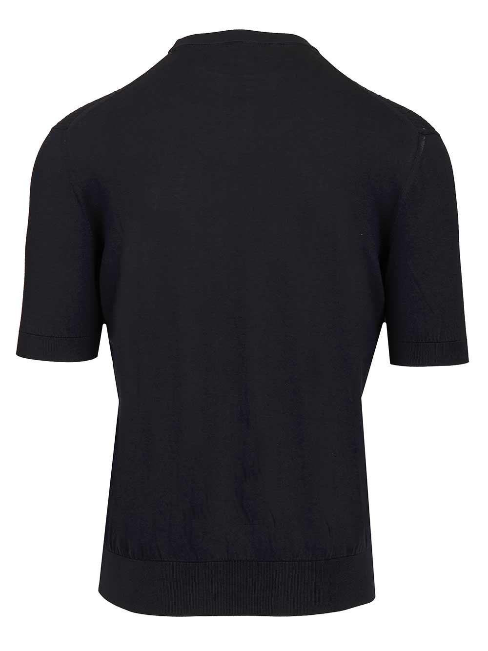 Fedeli Ribbed T-Shirt Knitwear - Blue | 1d4fa98ff7cc2d961d795549ef8640baa7d69728