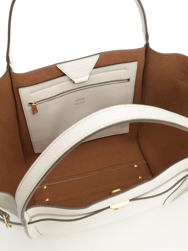 Tod'S Leather Shopping Bag Handbags - White | 107beeda51253ab9ace0810dde6a2a2f6054b946