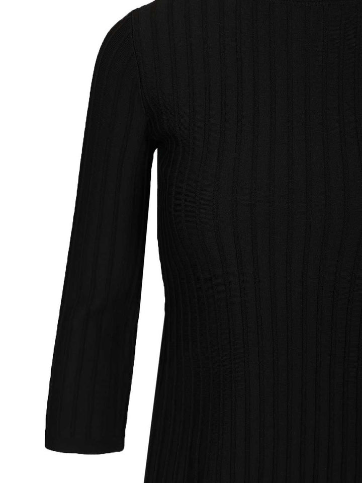 Max Mara Ribbed Sweater Tops - Black | a4d159775dc4954b104a000f4f1f9ba632f99335