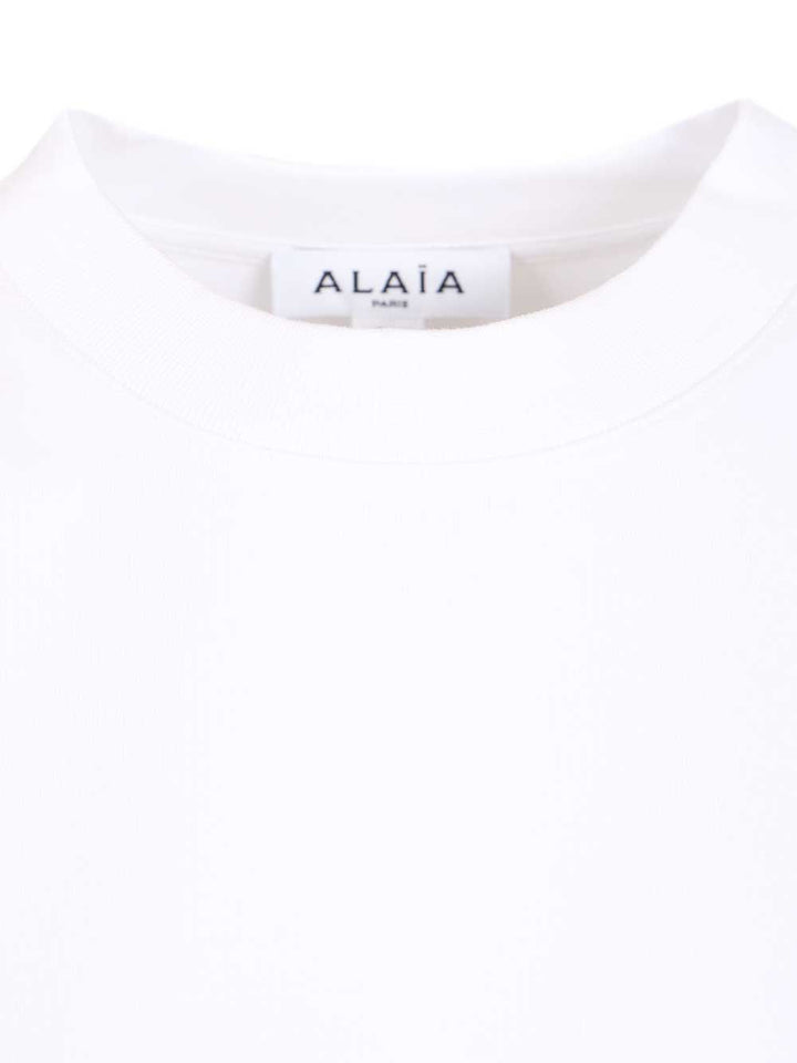 AlaÏA Layered Cotton T-Shirt - White | 5e5d1c328c6e8d28e172ae6d9b54ef52edf630f3