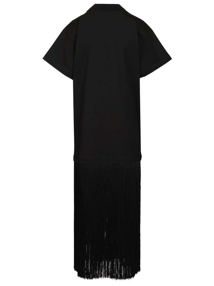 AlaÏA Cotton Jersey  With Fringe T-Shirt - Black | 6aecc6073afc81d34209770d8b0b9d216f65c2bc