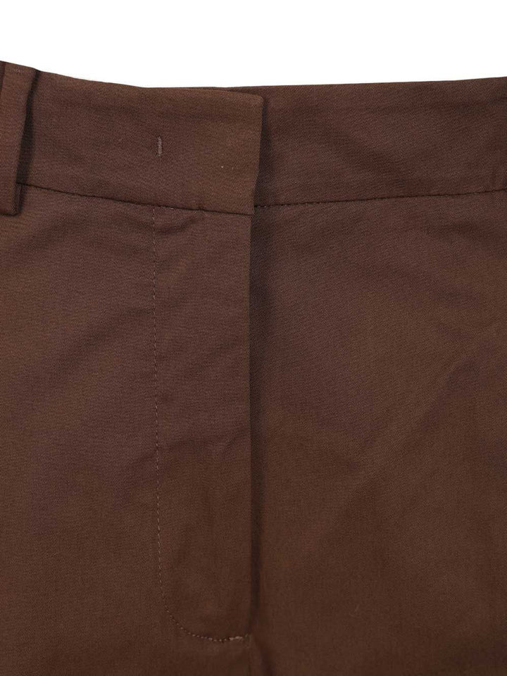 Weekend Max Mara Gabardine Trousers - Brown | d85bafae9d0e5bfbe2b4c063834f71b382aa4e63