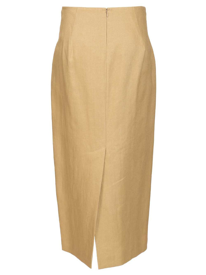 Max Mara Slim-Fit Diagonal Linen Skirt Skirts - Beige | ee590efb7dfa338bb65ac0ffe7182d24d7624717