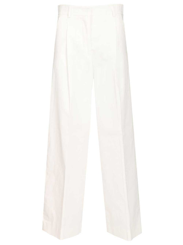 Gabardine Trousers White
