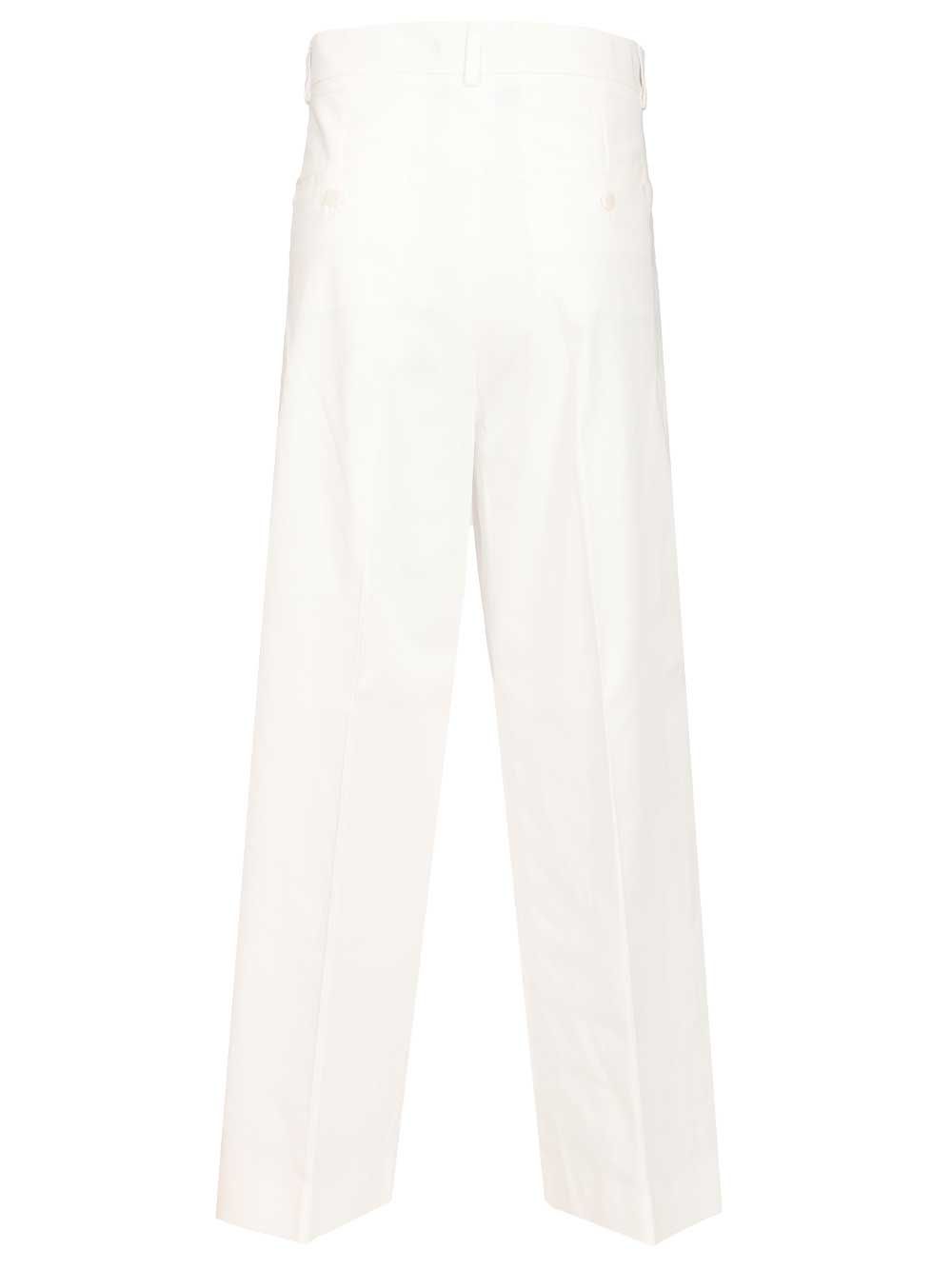 Weekend Max Mara Gabardine Trousers - White | b7760349b8f35cc387ec721905018c9e1bad006b