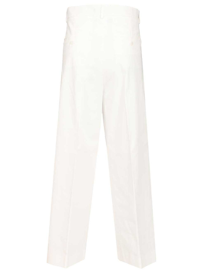 Weekend Max Mara Gabardine Trousers - White | b7760349b8f35cc387ec721905018c9e1bad006b