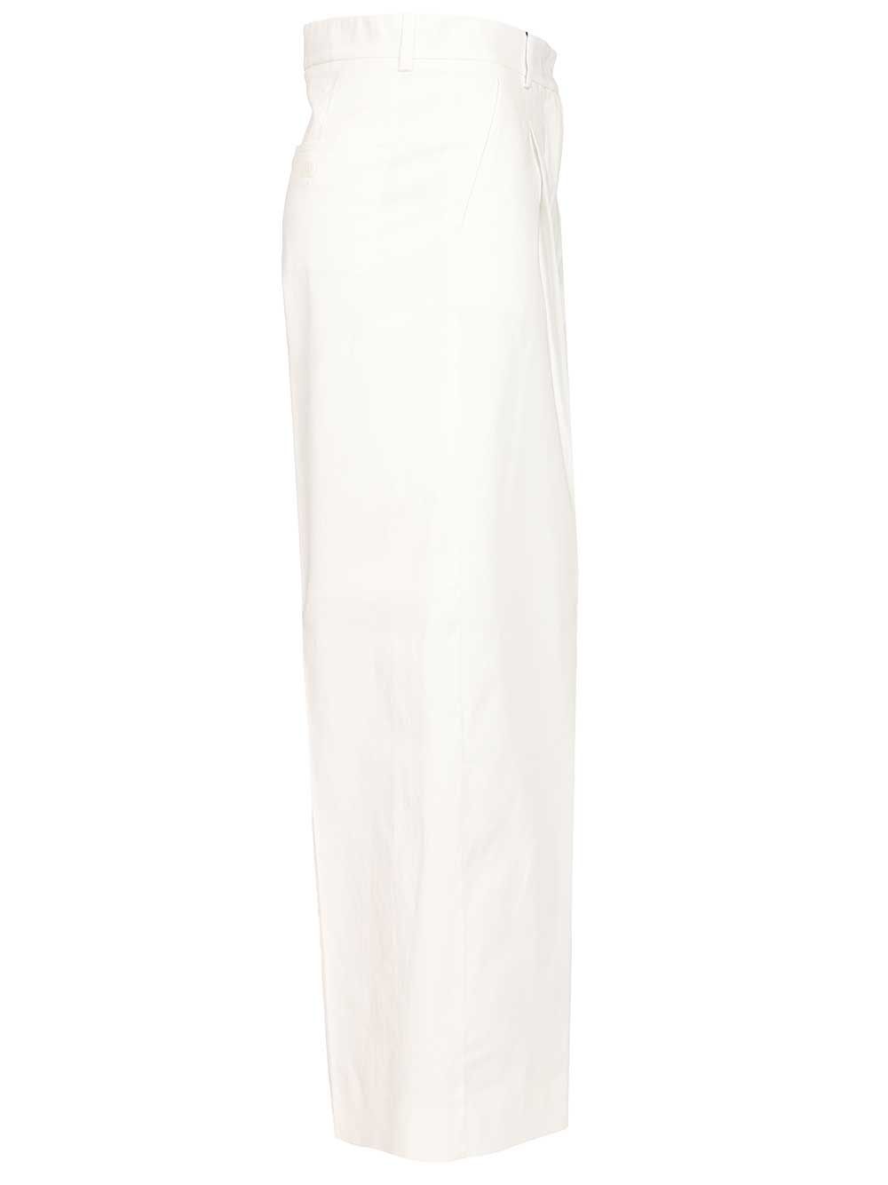 Weekend Max Mara Gabardine Trousers - White | c79614e7303ef5be35eb0cfae67b35389c3d0f0e