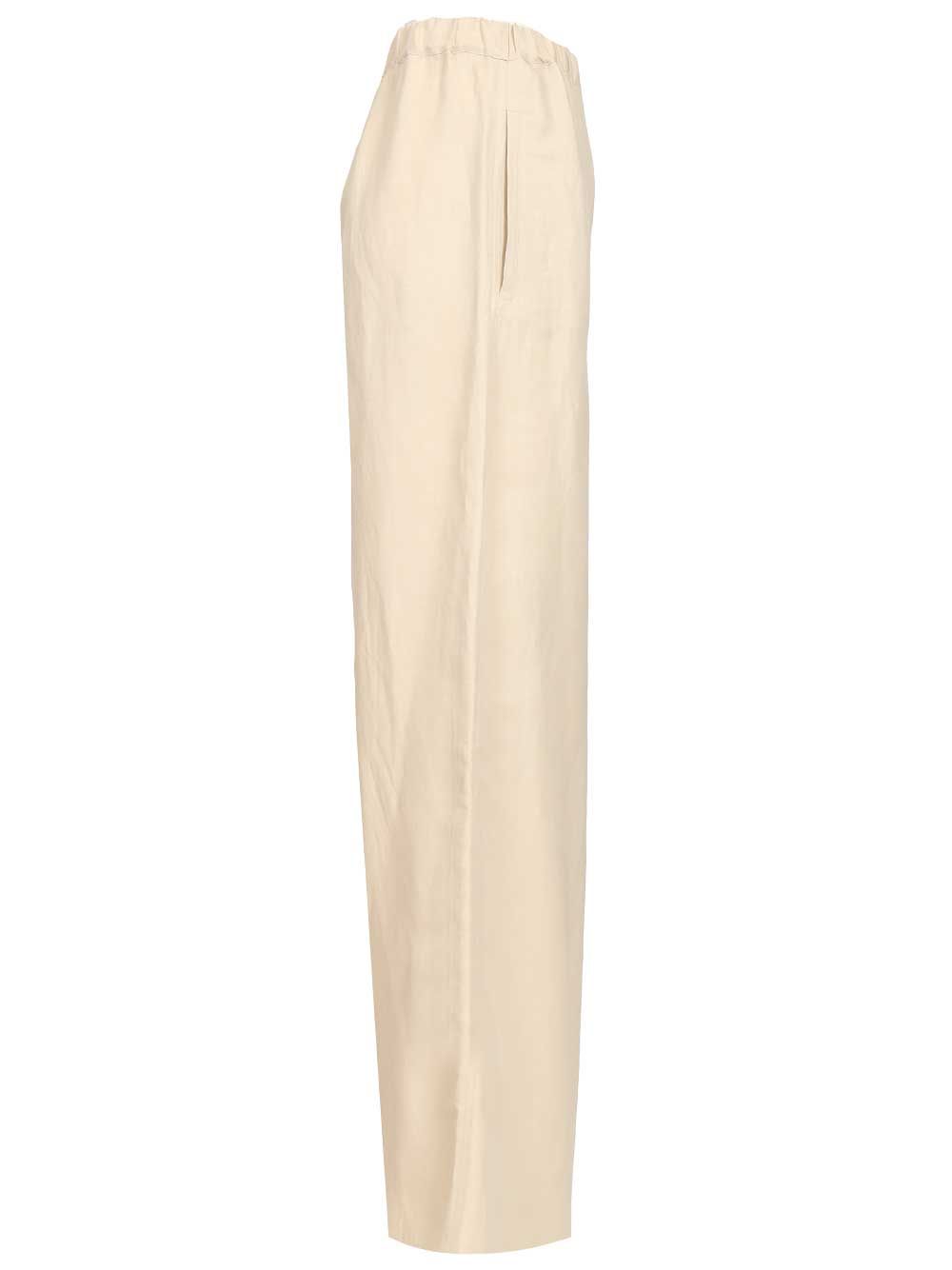 Max Mara Linen And Silk Trousers - Beige | 282799e79674b31e6e1acb7cebc6e031cca73ec5