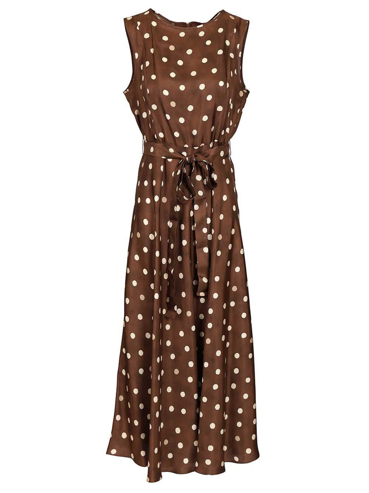 'S Max Mara Polka Dot Twill Dress Dresses - Brown | 6359cd8b1763c3786d55caa3315ca8f6e2c3bc03