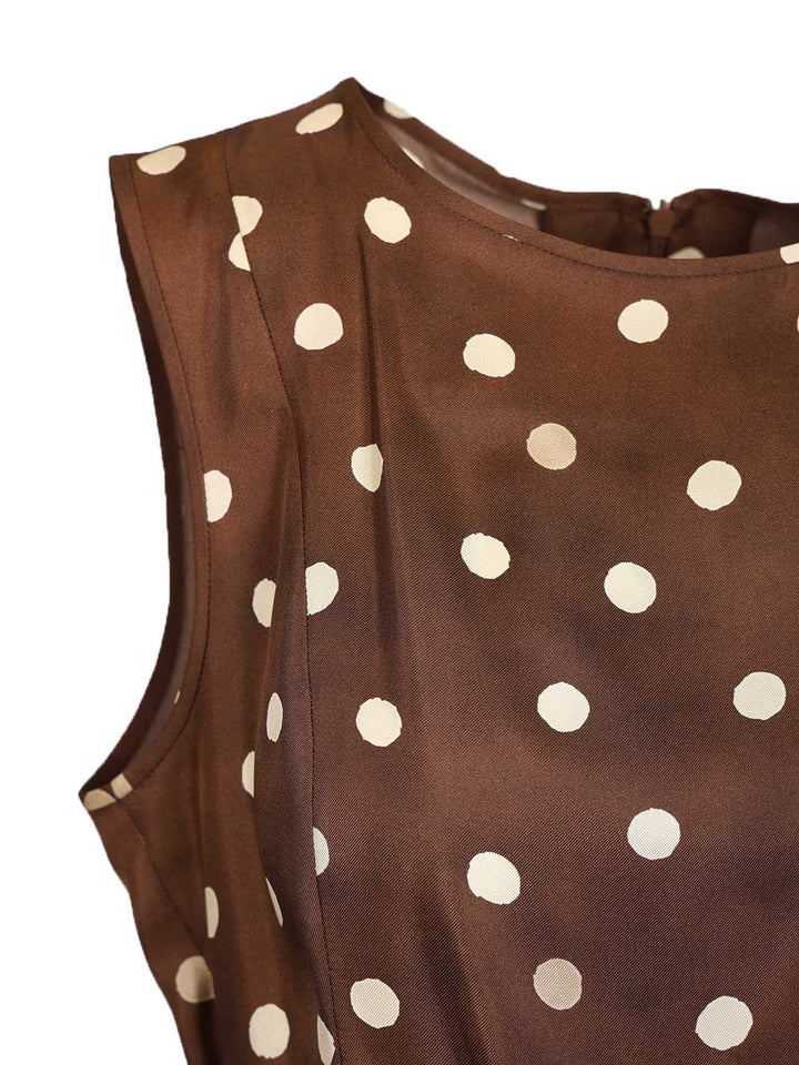 'S Max Mara Polka Dot Twill Dress Dresses - Brown | 1c73aeacd1e6655bc7dcb4880b7c049a52824ba5