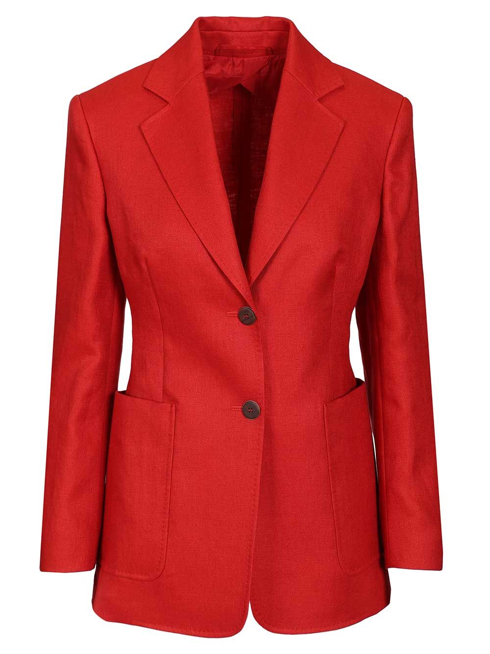 Max Mara Linen Blazer Jackets - Red | 0540b661936f0fa048fe1c5f6730fd2d185b42ae