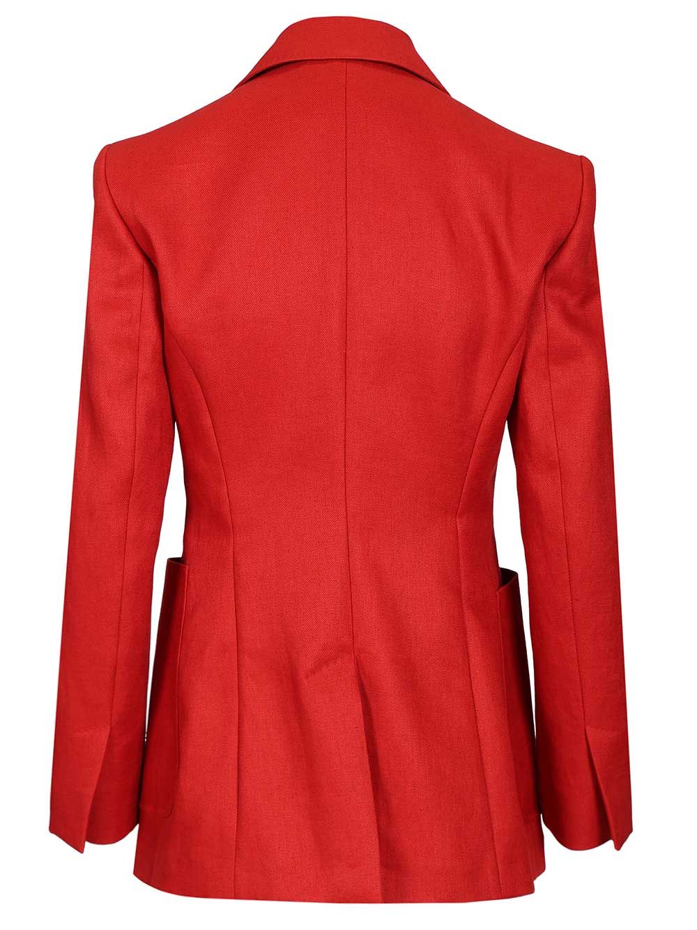 Max Mara Linen Blazer Jackets - Red | d9d68628287c44da2354063f8d0417c1d48e36e5