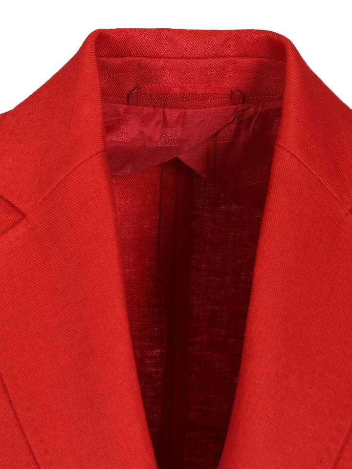 Max Mara Linen Blazer Jackets - Red | aee413e1f9a65f7d33f93fdf66a4f7ccf13bd48a
