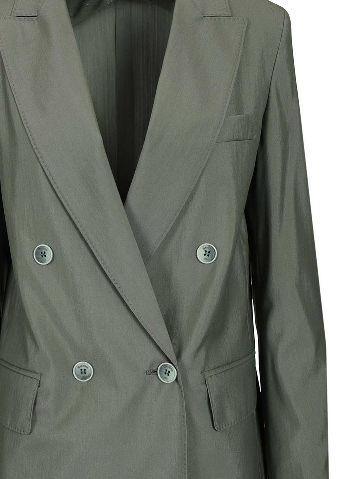 Max Mara Double-Breasted Blazer Jackets - Green | e9015816a56b42e92f4dd3dea984c754792ea958