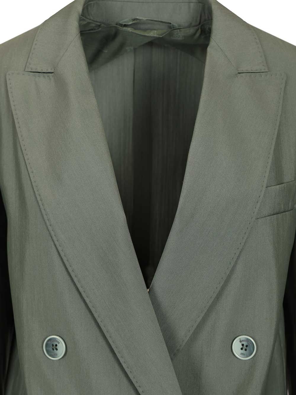 Max Mara Double-Breasted Blazer Jackets - Green | f4c915eb865c6ed81fa6461e1e9cf1f100e0fdfa