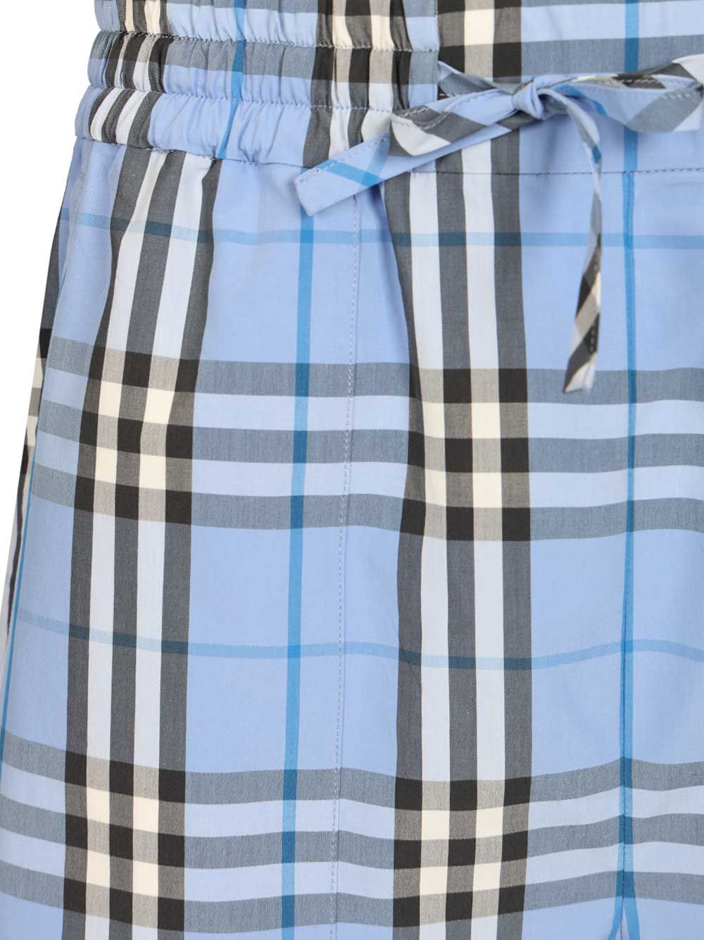 Burberry Check Trousers - Light blue | 89dad0bb00780fa66ba4b2baba7d95ba3d4edadd