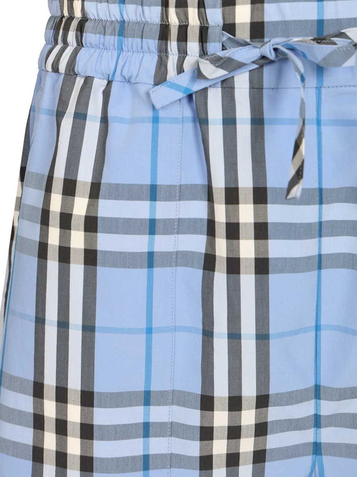 Burberry Check Trousers - Light blue | 89dad0bb00780fa66ba4b2baba7d95ba3d4edadd