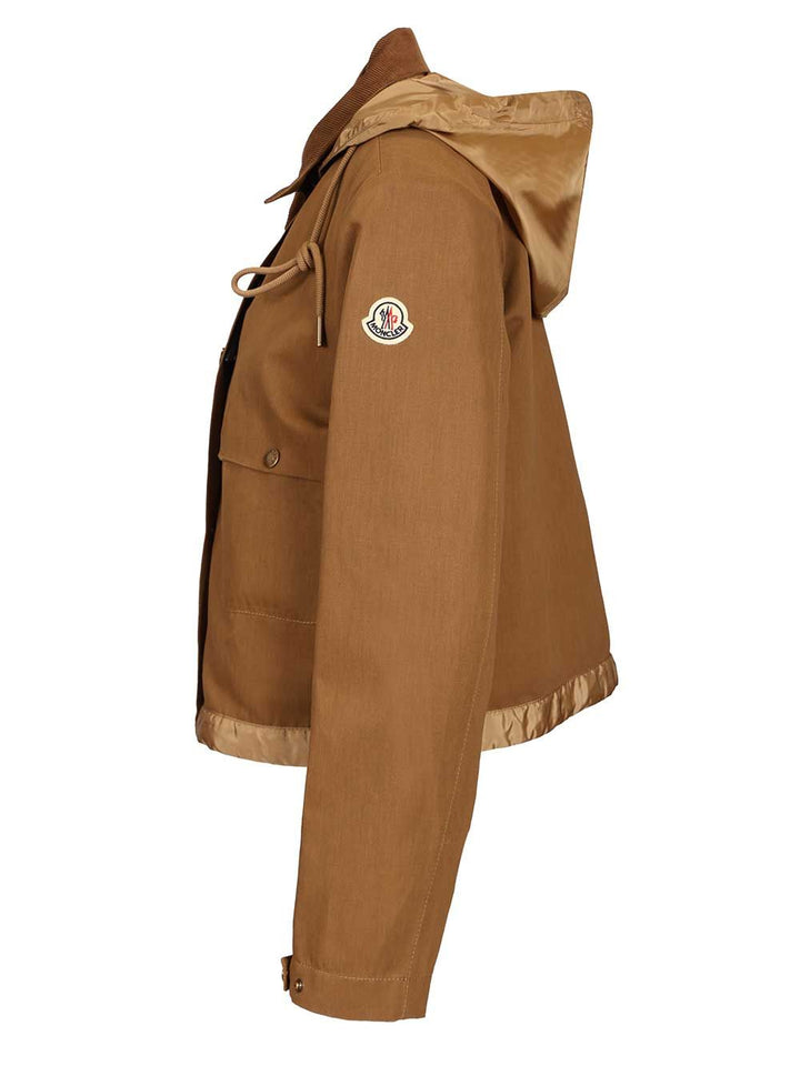 Moncler Aconitum Shirt Jacket Jackets - Brown | c6784c5490332a9a6773609c3237e6ea2ba2c824