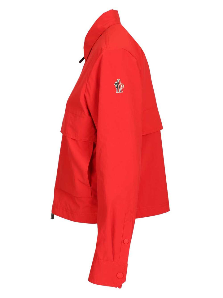 Moncler Grenoble Canvas Overshirt With Embroidered Logo Shirts - Rose | 6615e81957d341e468b54260220c58a226a09b51