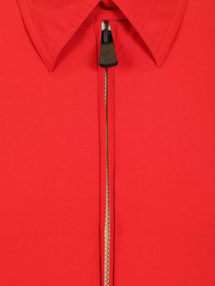 Moncler Grenoble Canvas Overshirt With Embroidered Logo Shirts - Rose | 852031dbd1b46ee84941d5059a240ce7a1a7fe3f
