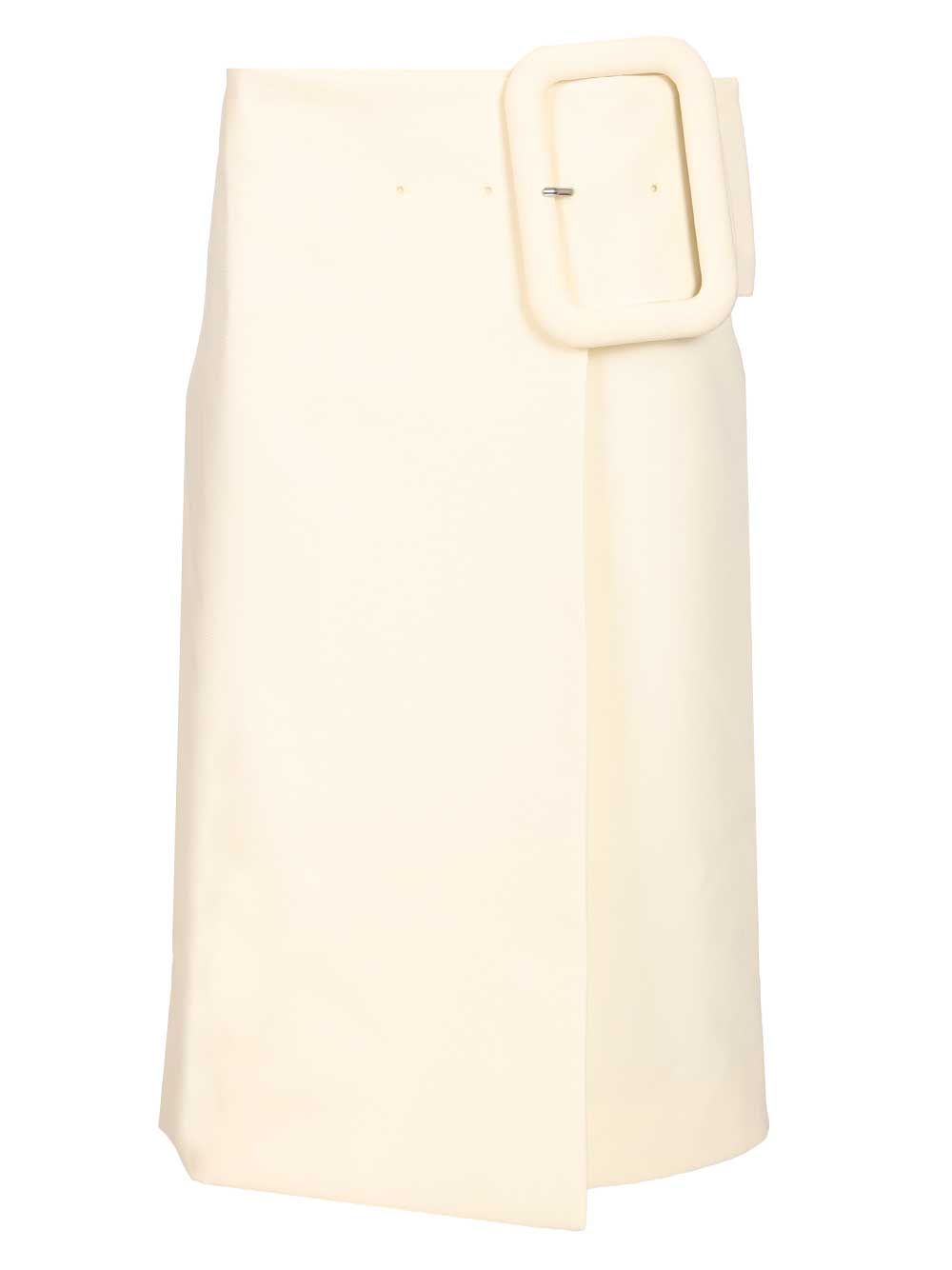 Ami Midi Skirt Skirts - White | 7f408a07a52be9a45adb994a9ebd6b889be390ce