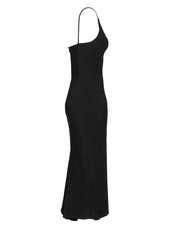 Givenchy Sliced Midi Dress In Crepe Cady Dresses - Black | 194d1a6f0f911c958c4dd1f99684688d03fce103
