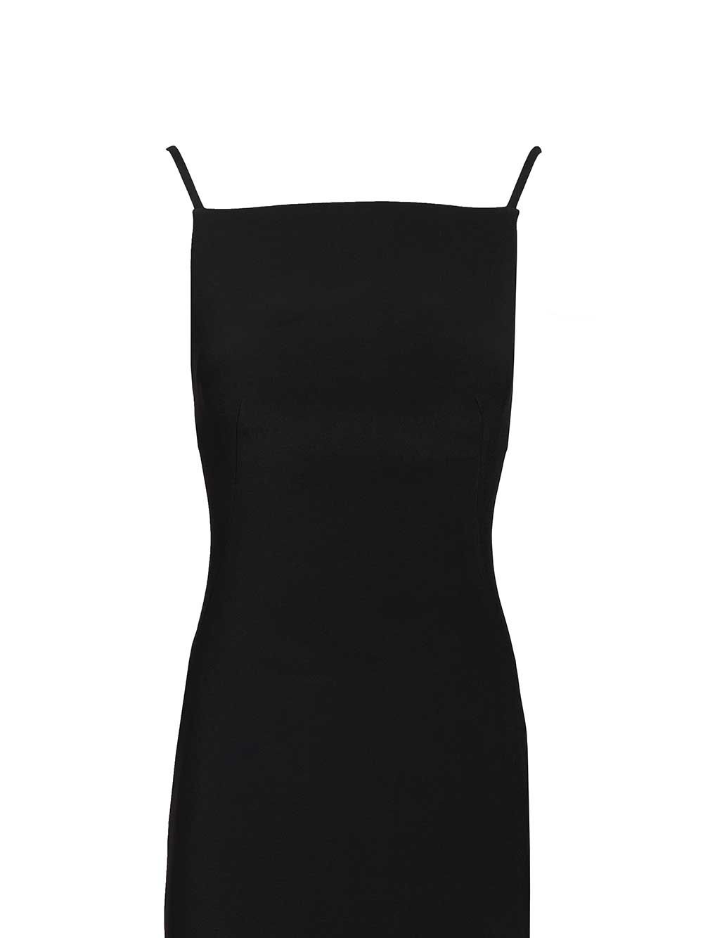 Givenchy Sliced Midi Dress In Crepe Cady Dresses - Black | b121c597ac69f8955ae17fe8231cb44618df1a6e