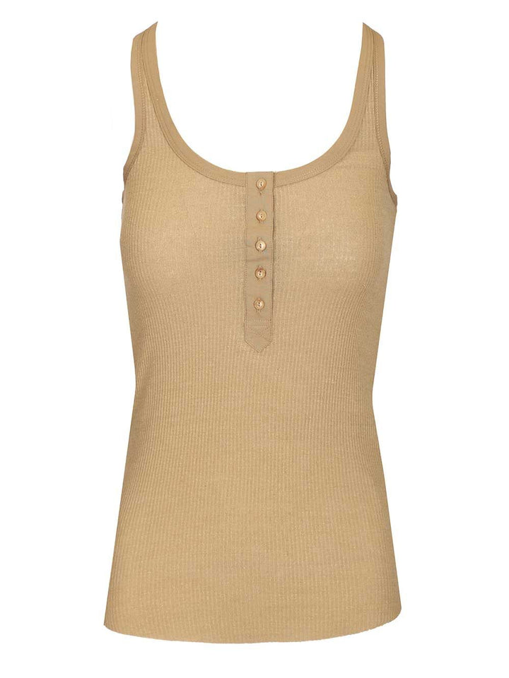 Isabel Marant Helma Tank Top Tops - Beige | 826f618912a902bbe569f30847df963a7d70c7e1