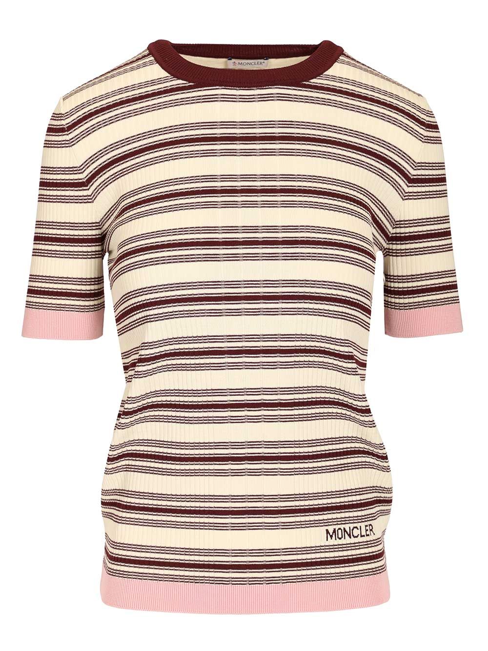 Moncler Knitted T-Shirt Knitwear - Multicolor | 0cefb5182e06ee15b28006e0bf6cacb4634665f5