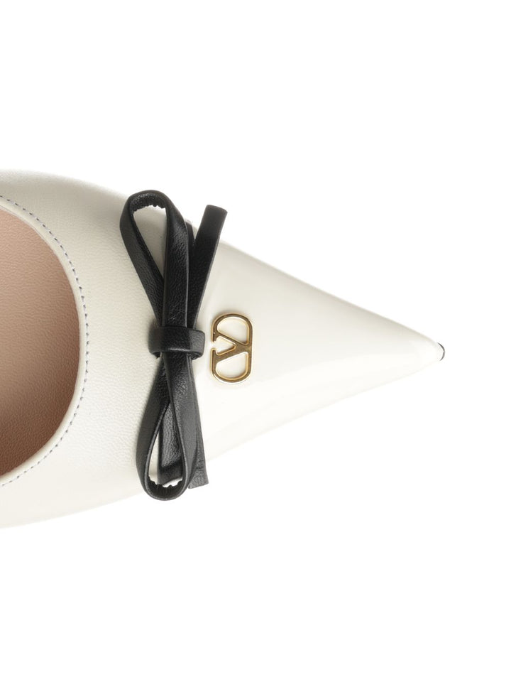 Valentino Garavani Bepointy Slingback Pumps - White | 5016cf9199a9d4e635bc29b005fdcbc464563c90