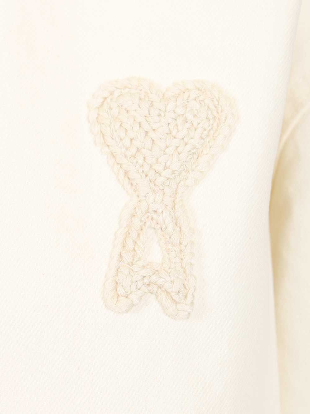 Ami Overshirt With Knitted Ami De Coeur Shirts - White | be09cc7953fcc3ac50a45f756a70b2c8a7dc543e