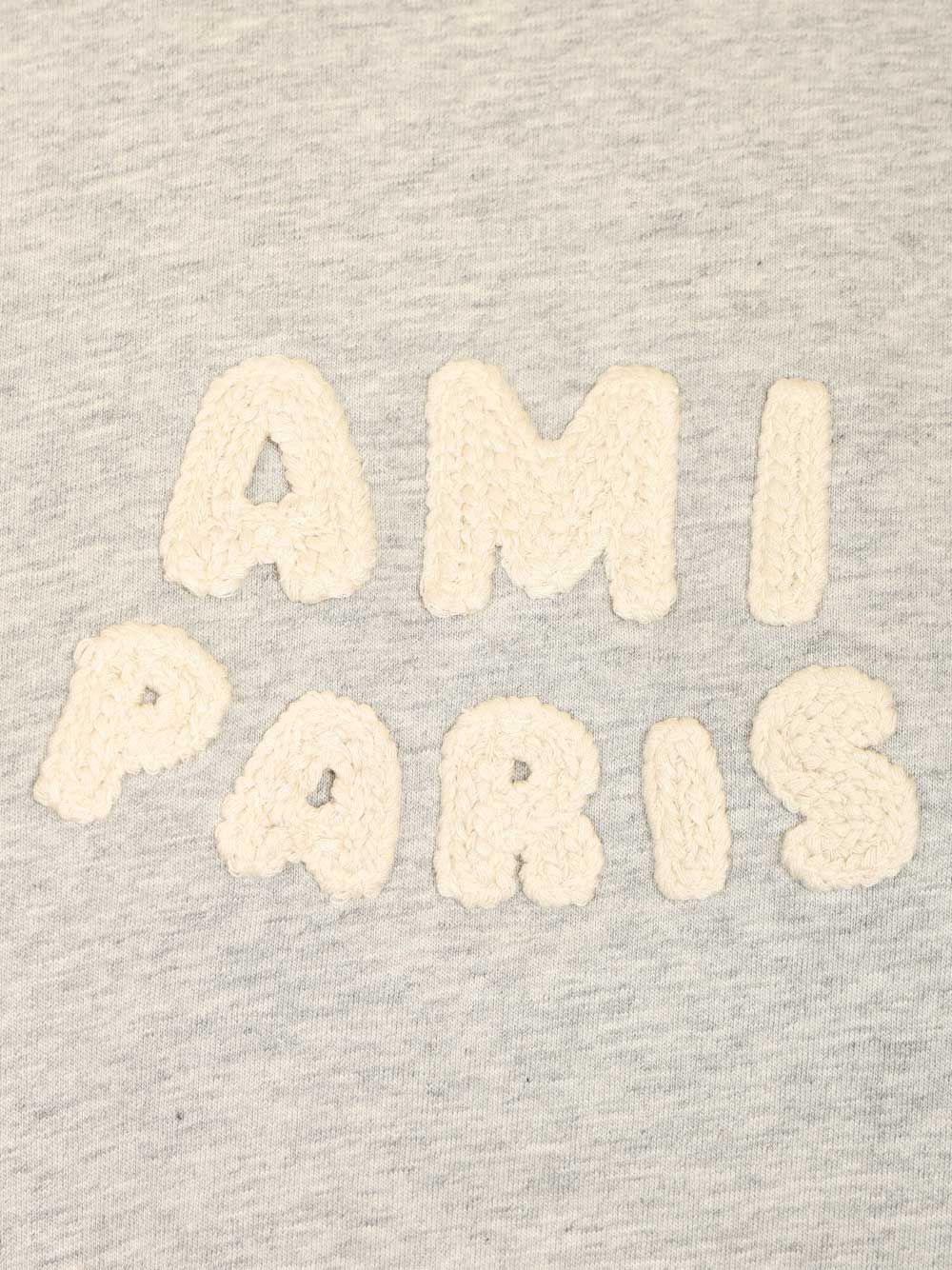 Ami Short Sleeves Classic Fit Teeshirt With Ami Paris Knitted Patch T-Shirt - Grey | 5dfac54be27d2fbeac4ab86ae5359bb1b4e5b74f