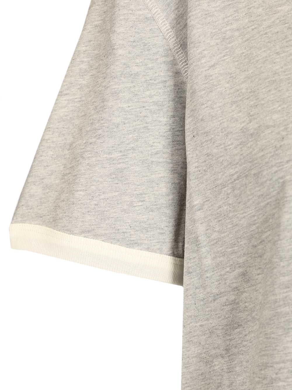 Ami Short Sleeves Classic Fit Teeshirt With Ami Paris Knitted Patch T-Shirt - Grey | 04fa300b438323d7d0343dc7e08b94f7b7066a9d