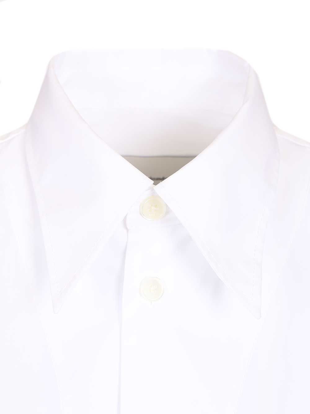 Ami Short-Sleeved Poplin Shirt Shirts - White | 0904cfb994a4c7dbd360d4d5a741c289e4fc754b
