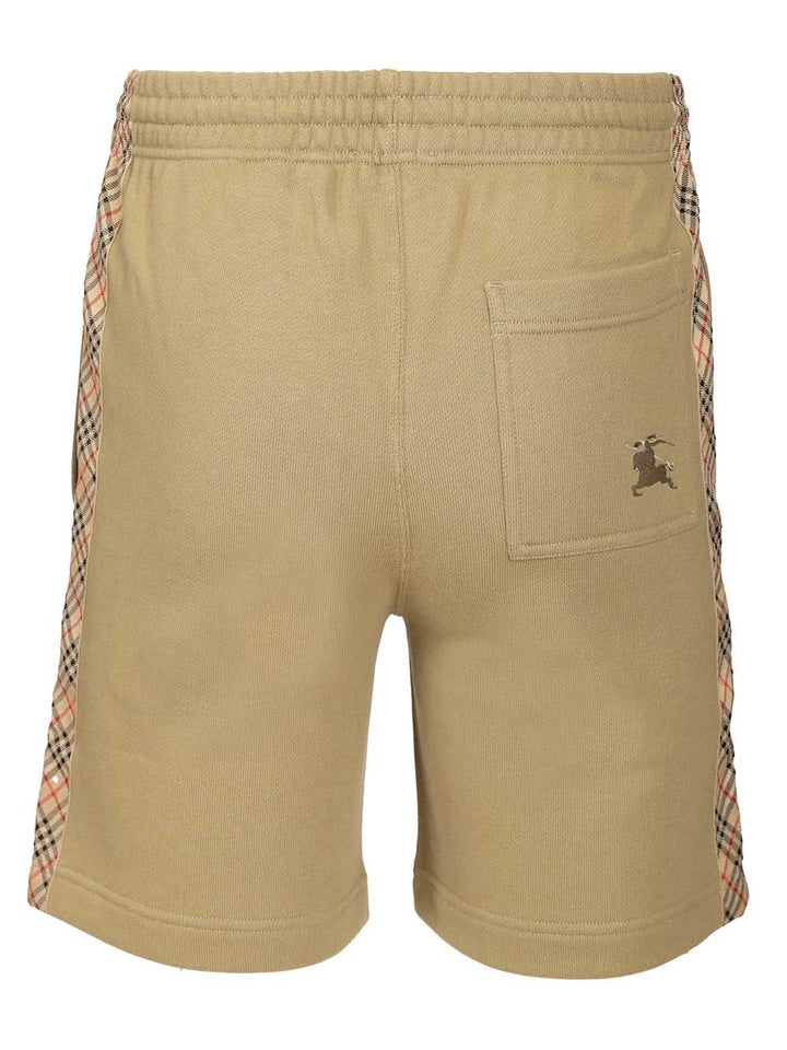 Burberry Cotton Shorts With Check Trim Trousers - Beige | 0bff20aa96d046405a143a127092772b2df818f2