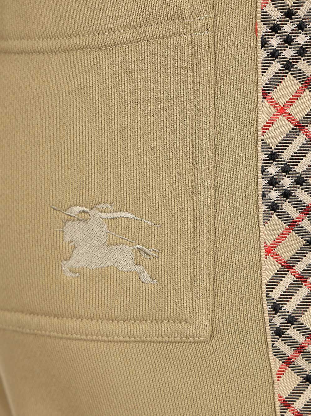 Burberry Cotton Shorts With Check Trim Trousers - Beige | 1b4cdebe134b12bd769cccf9764274e08379bff3