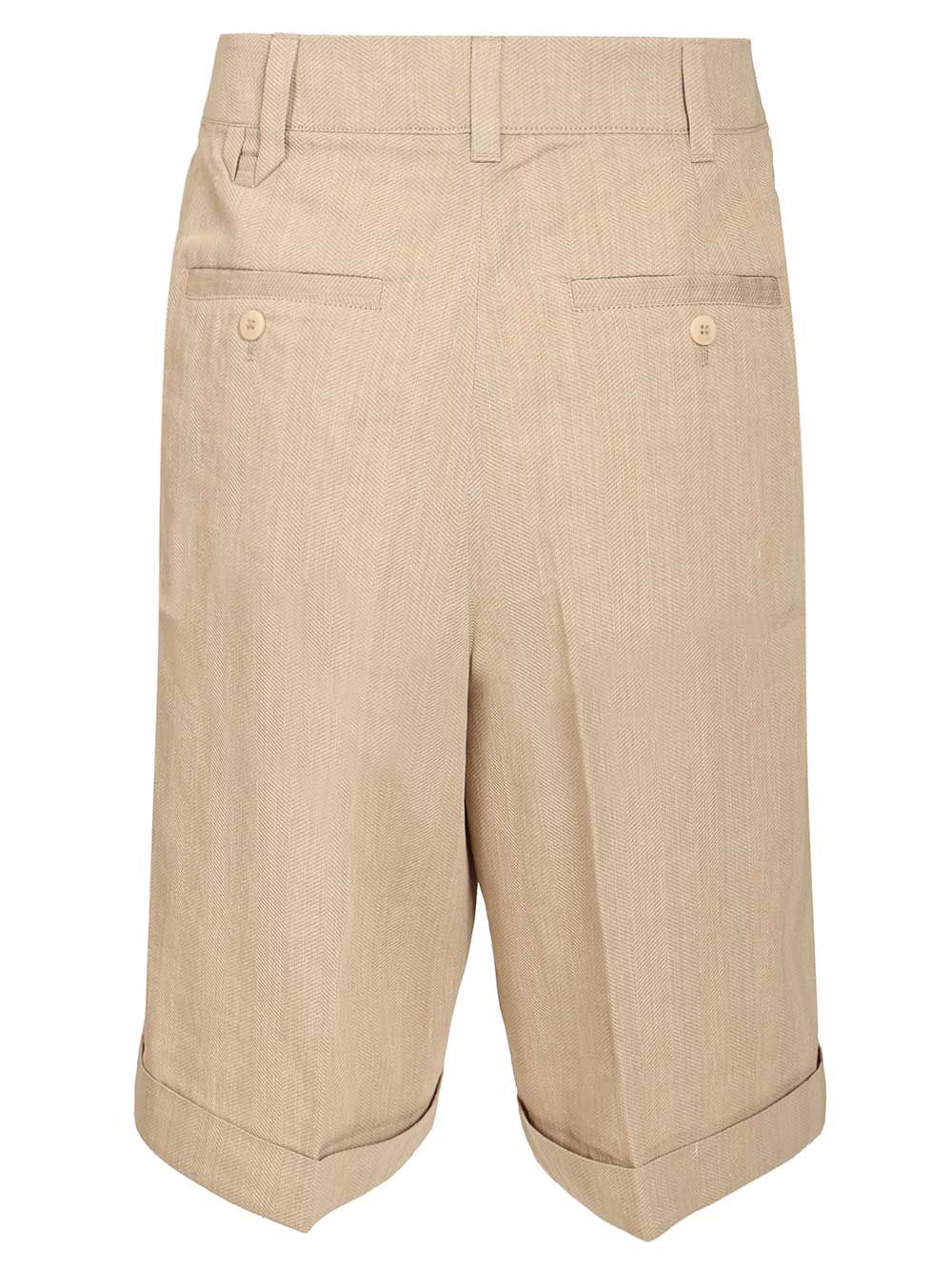 Jacquemus Short Pastro Trousers - Beige | d68750f213d8c8599f8f19f055e2e15cfc3a253b