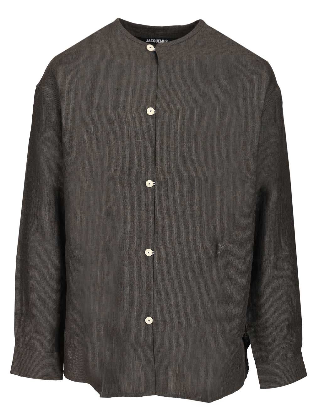 Jacquemus Pastro Linen Shirt Shirts - Grey | 43219f9a2af4dd7989e370b1dd0b5c3d7536abcf