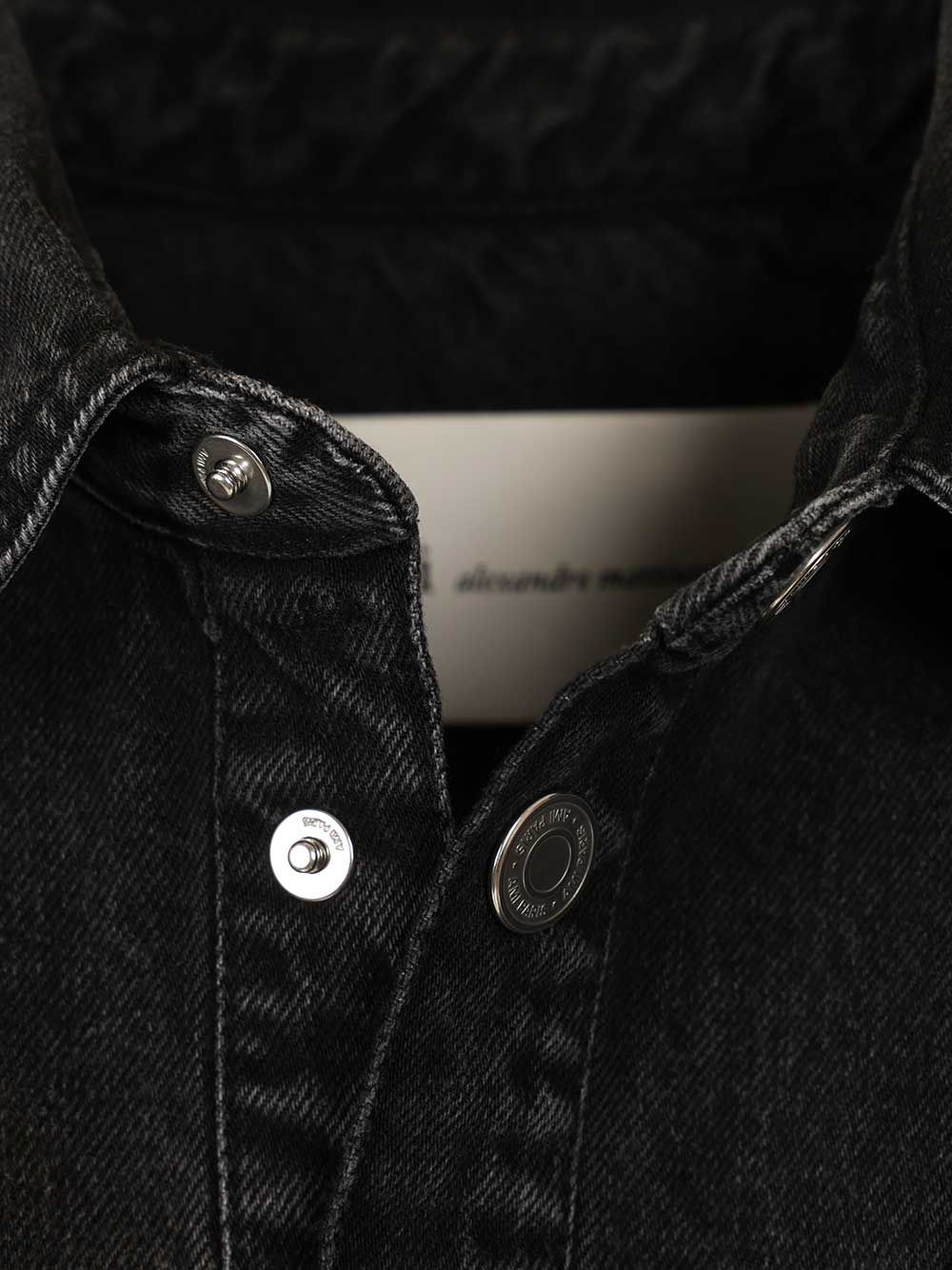 Ami Overshirt With Knitted Ami De Coeur Used Denim Jackets - Black | 60c64d43dca7bc977455c898b2bfed9d93bc34fc