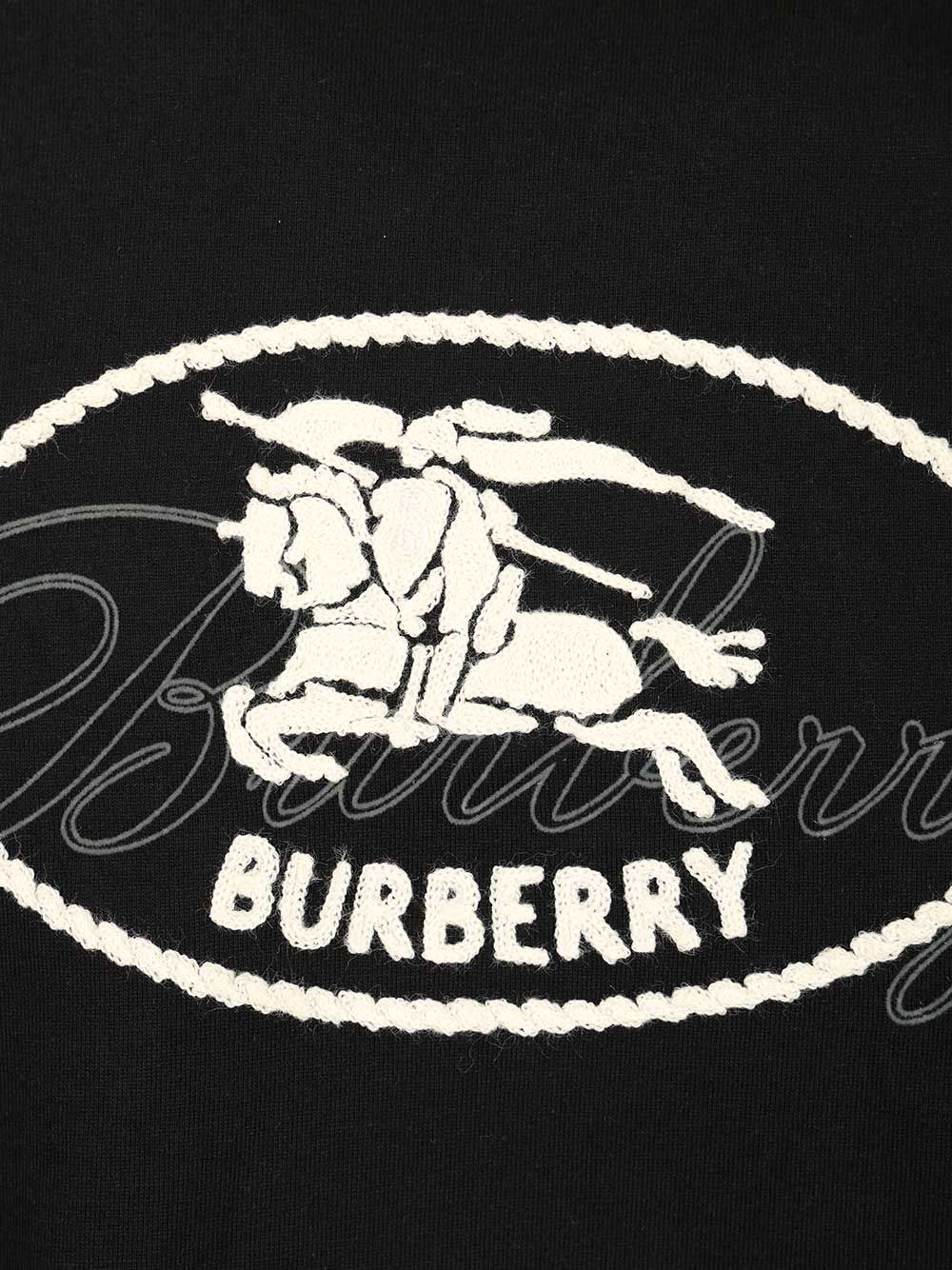 Burberry Cotton  With Knight Stamp T-Shirt - Black | de88519a8b77dbf1a3ab59c460292ef290c5f11c