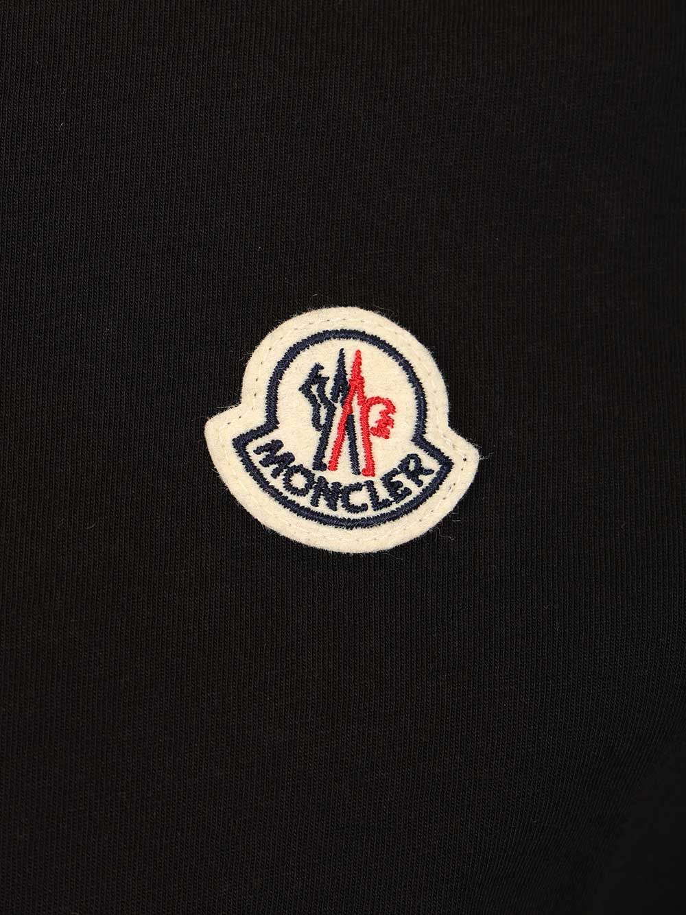 Moncler Ss T-Shirt - Black | 92d00c48539b24b77dd3a64c1969e5225817180a