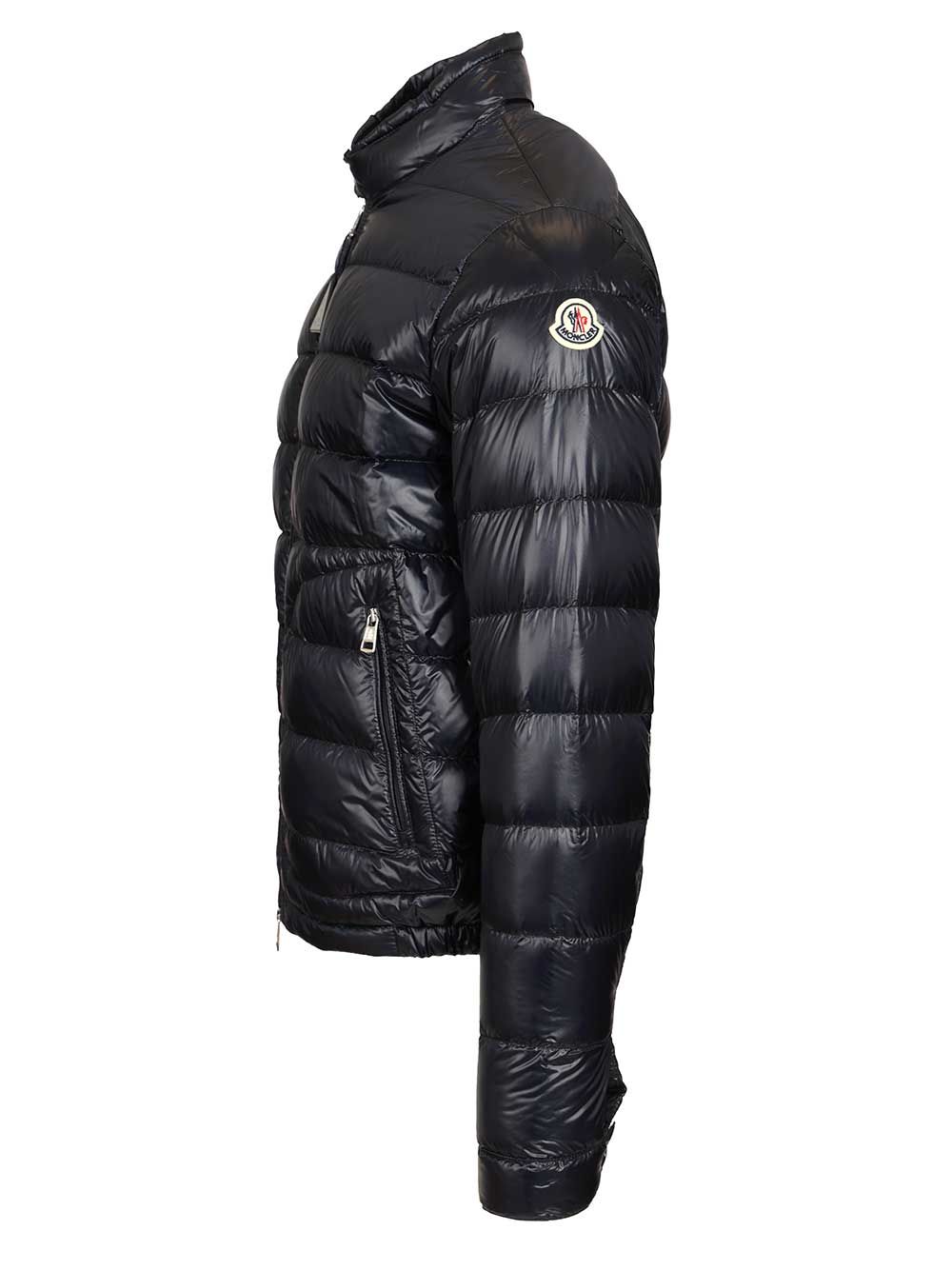 Moncler Acorus Short Down Jacket Coats - Blue | 3895d4ff2bbc8910d58af0d83468c057795e902a