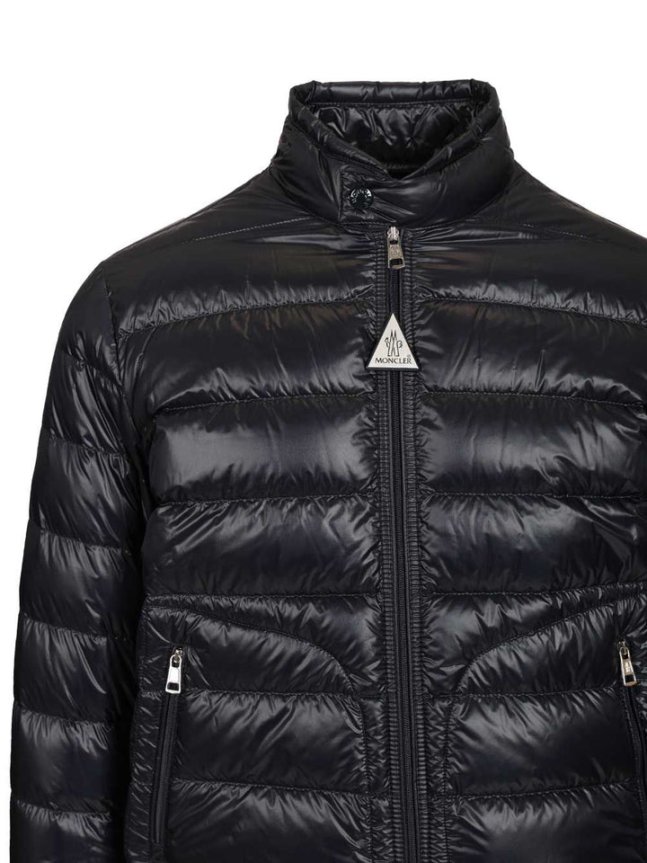 Moncler Acorus Short Down Jacket Coats - Blue | 0dc2555f2f14af130bea77161e895a0d2da580a3