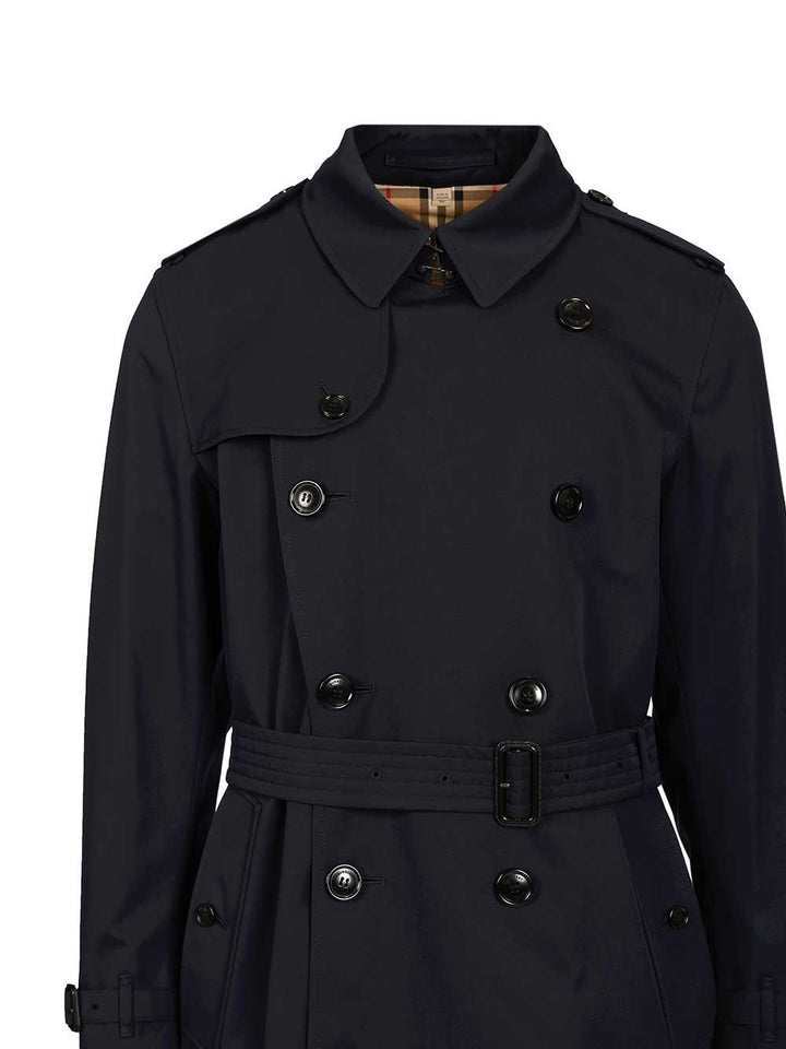 Burberry The Kensington Trench Coats - Blue | 662c08317c4bed46adcf5b4f513643f0e2ec4245