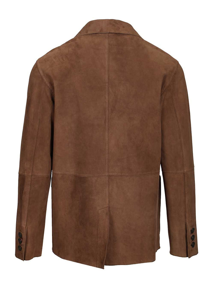 Al Duca D'Aosta Suede Blazer Jackets - Brown | 856eb6f69f100dcc0f71ca82cae3055b46ca1f08