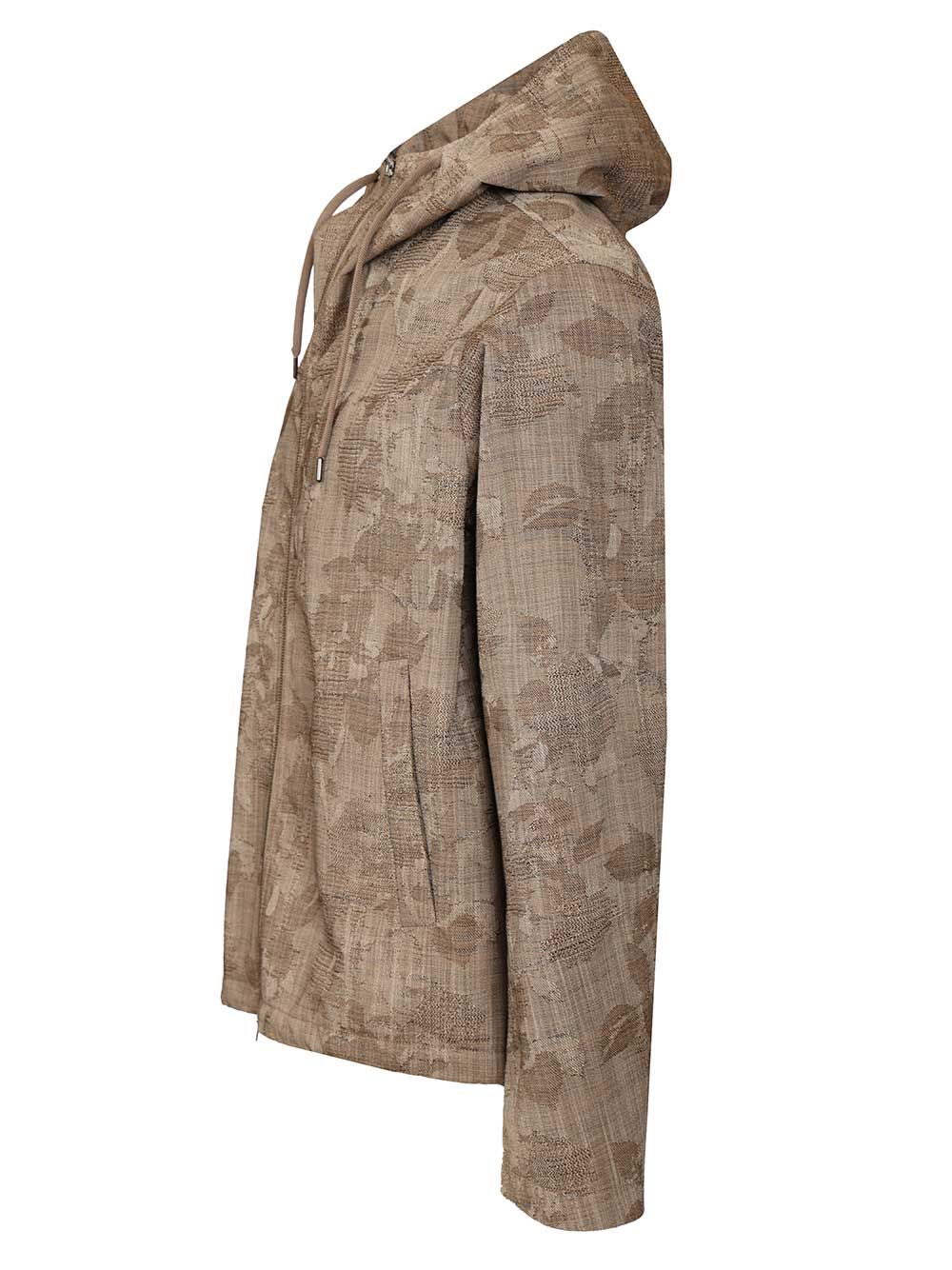 Herno Jacquard Jacket Jackets - Brown | 467f1cbfac3a6c17878febfdbae4e5bb9b426fe3