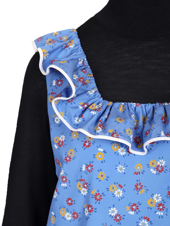 Miu Miu Poplin And Wool Sweater Polo shirt - Multicolor | 416f1a4ff6b0faa4cb90870abb78ef52f8921cc6