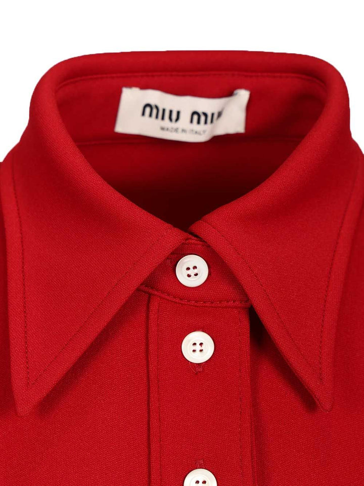 Miu Miu Technical Jersey Polo shirt - Red | 80ec6a51c4e3816414b93270994a9c25ce454fd4