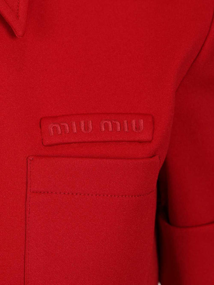Miu Miu Technical Jersey Polo shirt - Red | 0302e0817eabf9645d1deea0f06aa1b41e2da9d4
