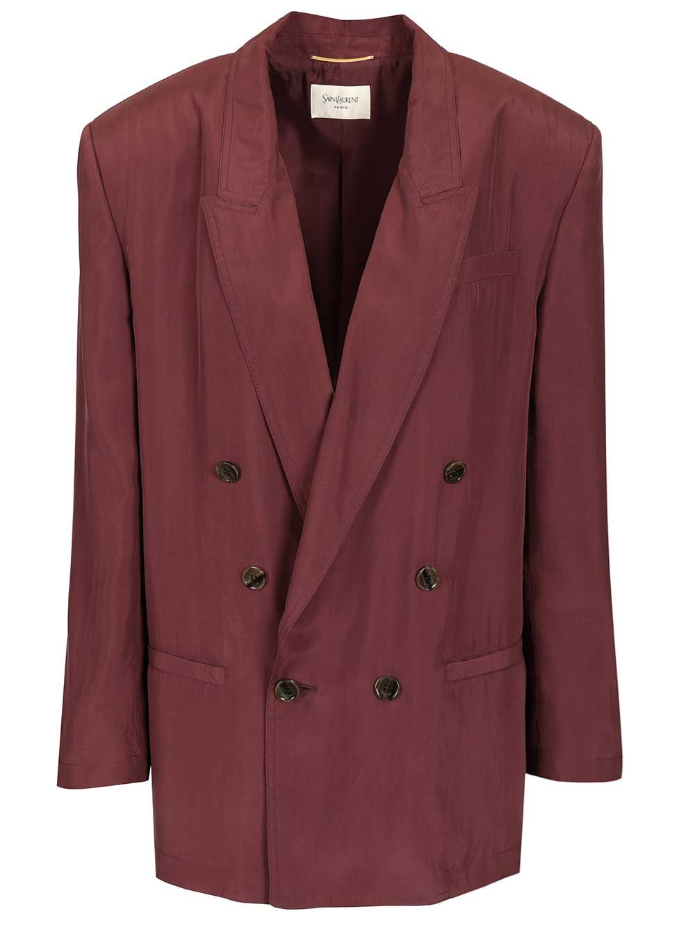 Saint Laurent Veste Jackets - Bordeaux | 2d0ceec5b2e63fbcd86ffa7f6468eca5d5d9bca4
